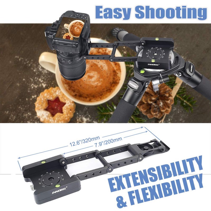 Innorel Z-Flex Tilt Tripod Head-INNOREL MH5 CNC Aluminum Alloy All Metal Flexible Folding Z Pan 360Â° Horizontal Rotation with Magic Arm and Phone Mounting Clip Max Load 6.61lb for Canon Nikon Sony DSRL Slider - Image 5